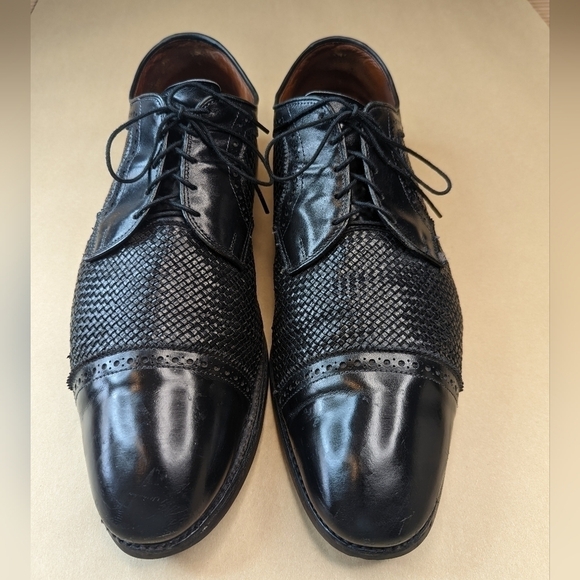Allen Edmonds Shreveport Plain Toe Derby Leather Dress Shoes Black Size 17D main image 8